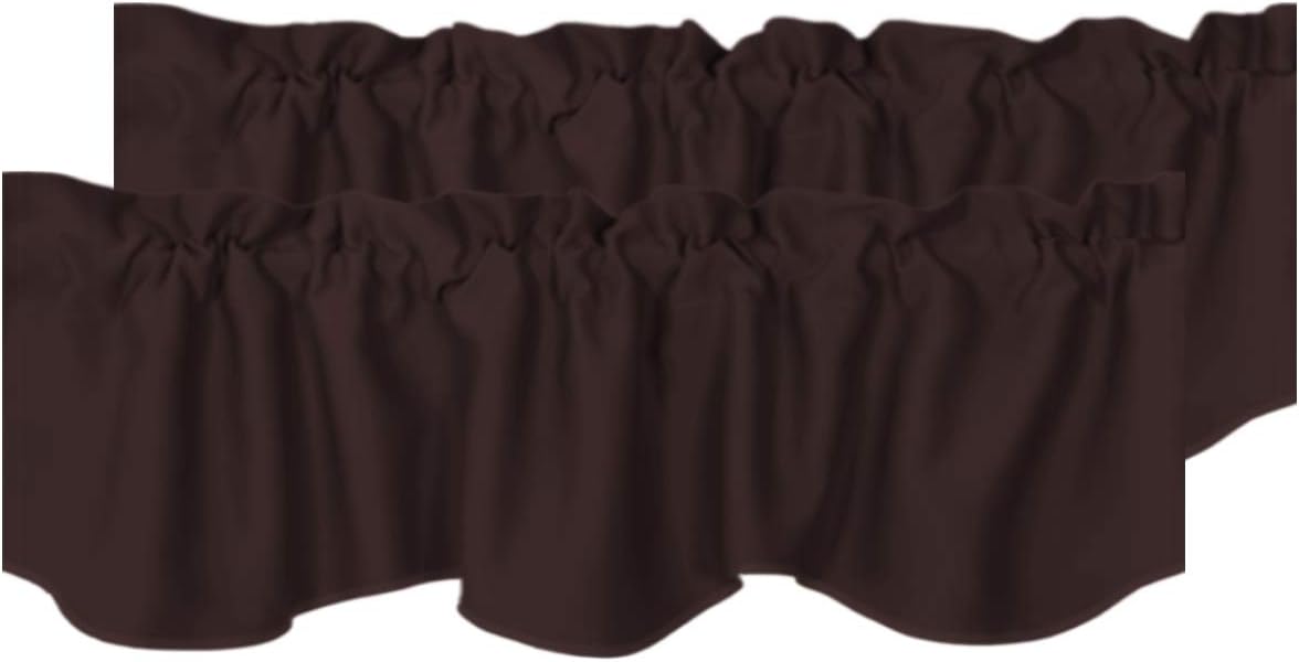 Blackout Rod Pocket Window Valance Solid Curtains