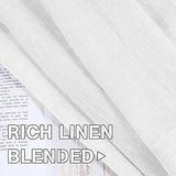 Natural Linen Blended Privacy Sheer Nickel Grommets Curtains