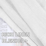 Natural Linen Blended Privacy Sheer Nickel Grommets Curtains