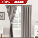 Full Light Blocking Thermal Insulated Curtain Draperies with Soft White Coating