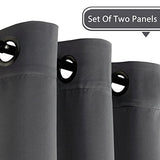 Blackout Thermal Insulated Grommet Solid Color Curtains