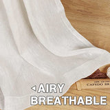 Natural Linen Blended Privacy Sheer Nickel Grommets Curtains