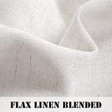Natural Linen Blended Curtains Light Filtering Rod Pocket Sheer Curtains