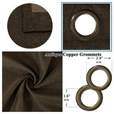 Linen Blackout Thermal Insulated  Primitive Textured Grommet Curtain