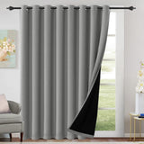 100% Blackout Black Liners Grommet Solid Color Curtains