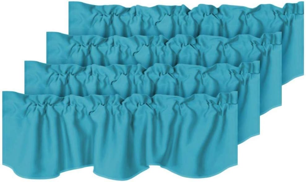 Blackout Rod Pocket Window Valance Solid Curtains