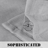 Natural Linen Blended Curtains Light Filtering Rod Pocket Sheer Curtains