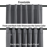 Blackout Thermal Insulated Room Darkening Back Tab/Rod Pocket Solid Color Curtains