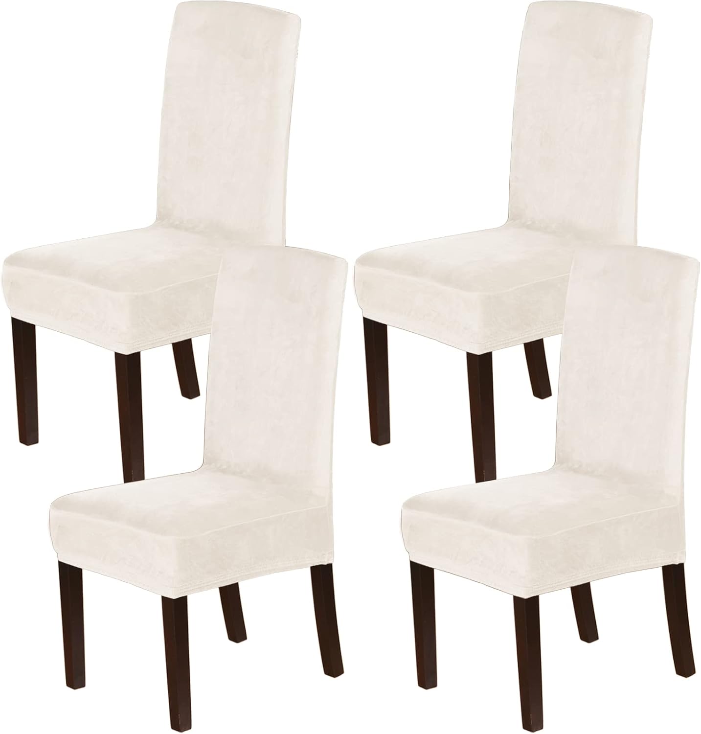 H.VERSAILTEX Velvet Dining Chair Covers Stretch Parson Chair Slipcovers, Set of 2