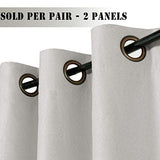 Linen Blackout Thermal Insulated  Primitive Textured Grommet Curtain