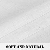 Linen Curtains Natural Linen Blended Tab Top Light Filtering Sheer Curtains