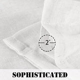 Natural Linen Blended Curtains Light Filtering Rod Pocket Sheer Curtains