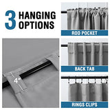 Blackout Thermal Insulated Room Darkening Back Tab/Rod Pocket Solid Color Curtains