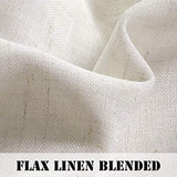 Linen Curtains Natural Linen Blended Tab Top Light Filtering Sheer Curtains