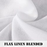 Linen Curtains Natural Linen Blended Tab Top Light Filtering Sheer Curtains