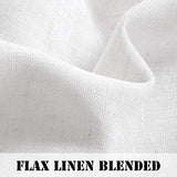 Linen Curtains Natural Linen Blended Tab Top Light Filtering Sheer Curtains