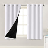 H.VERSAILTEX 100% Blackout Lined Curtains, 2 Thick Layers Completely Blackout Window Treatment Thermal Insulated Drapes for Kitchen/Bedroom (1 Pair, 52" Width x 63" Length Each Panel, Navy)