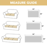 H.VERSAILTEX Couch Cover Chenille Pet Fuzzy Sofa Covers for 3 Cushion Couch Anti Slip Washable Sofa Slipcovers with Strap Soft Couch Protector Cover for Dogs Cats Kids(36" x 74",Khaki)