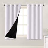 H.VERSAILTEX 100% Blackout Lined Curtains, 2 Thick Layers Completely Blackout Window Treatment Thermal Insulated Drapes for Kitchen/Bedroom (1 Pair, 52" Width x 63" Length Each Panel, Navy)