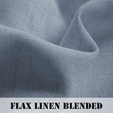 Linen Curtains Natural Linen Blended Tab Top Light Filtering Sheer Curtains