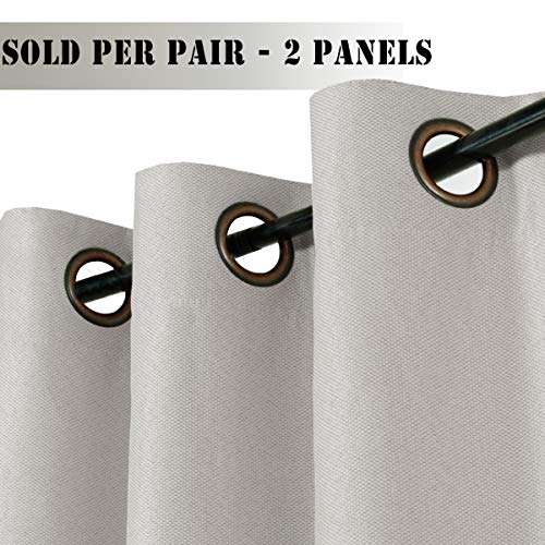 Linen Blackout Thermal Insulated  Primitive Textured Grommet Curtain