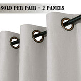 Linen Blackout Thermal Insulated  Primitive Textured Grommet Curtain