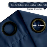 Blackout Thermal Insulated Grommet Solid Color Curtains