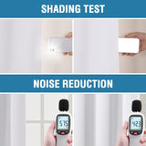 100% Blackout Black Liners Grommet Solid Color Curtains