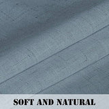 Natural Linen Blended Curtains Light Filtering Rod Pocket Sheer Curtains