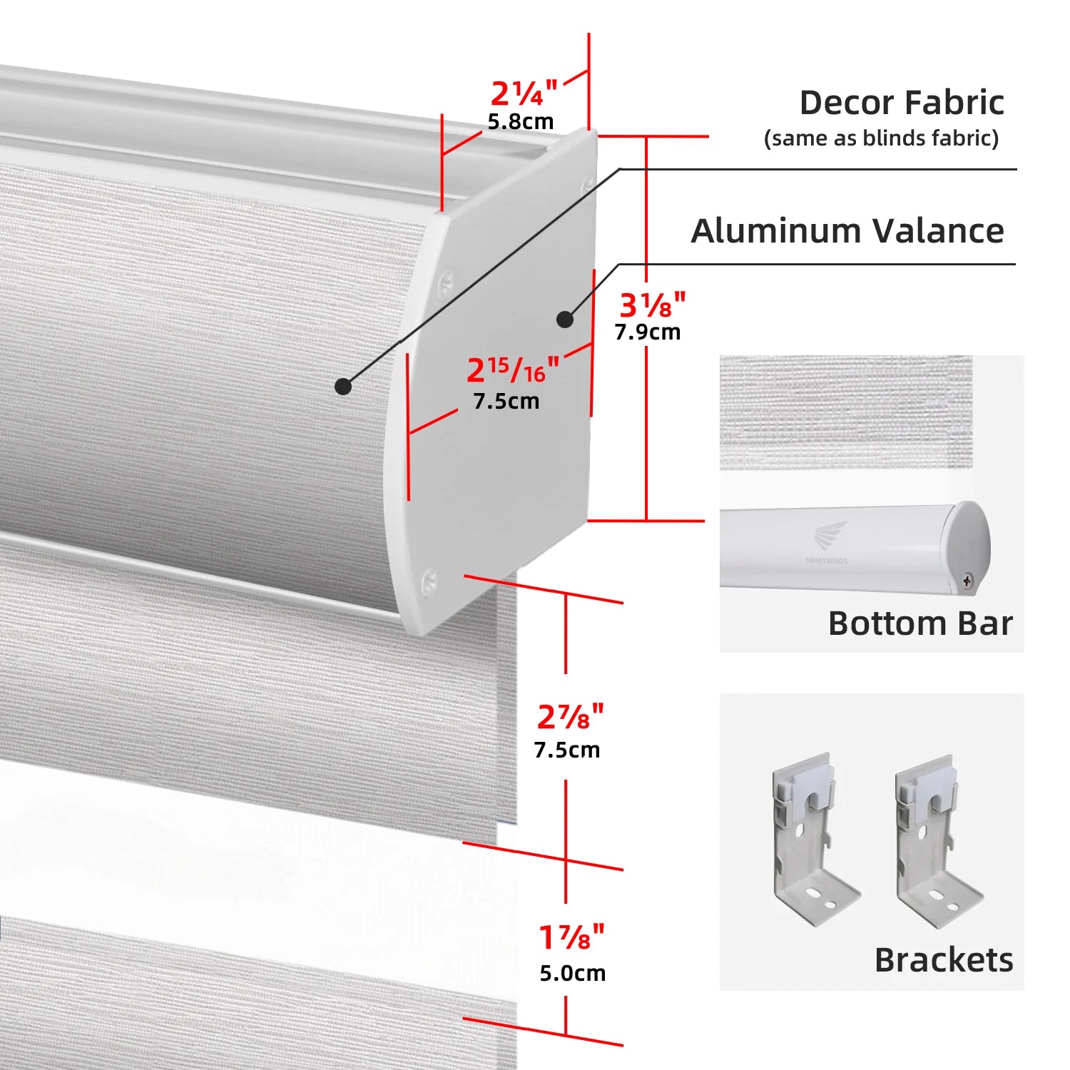 Motorized Zebra Shades 60% Blackout Translucent 75mm Eloise