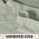 Linen Curtains Natural Linen Blended Tab Top Light Filtering Sheer Curtains