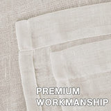 Natural Linen Blended Privacy Sheer Nickel Grommets Curtains
