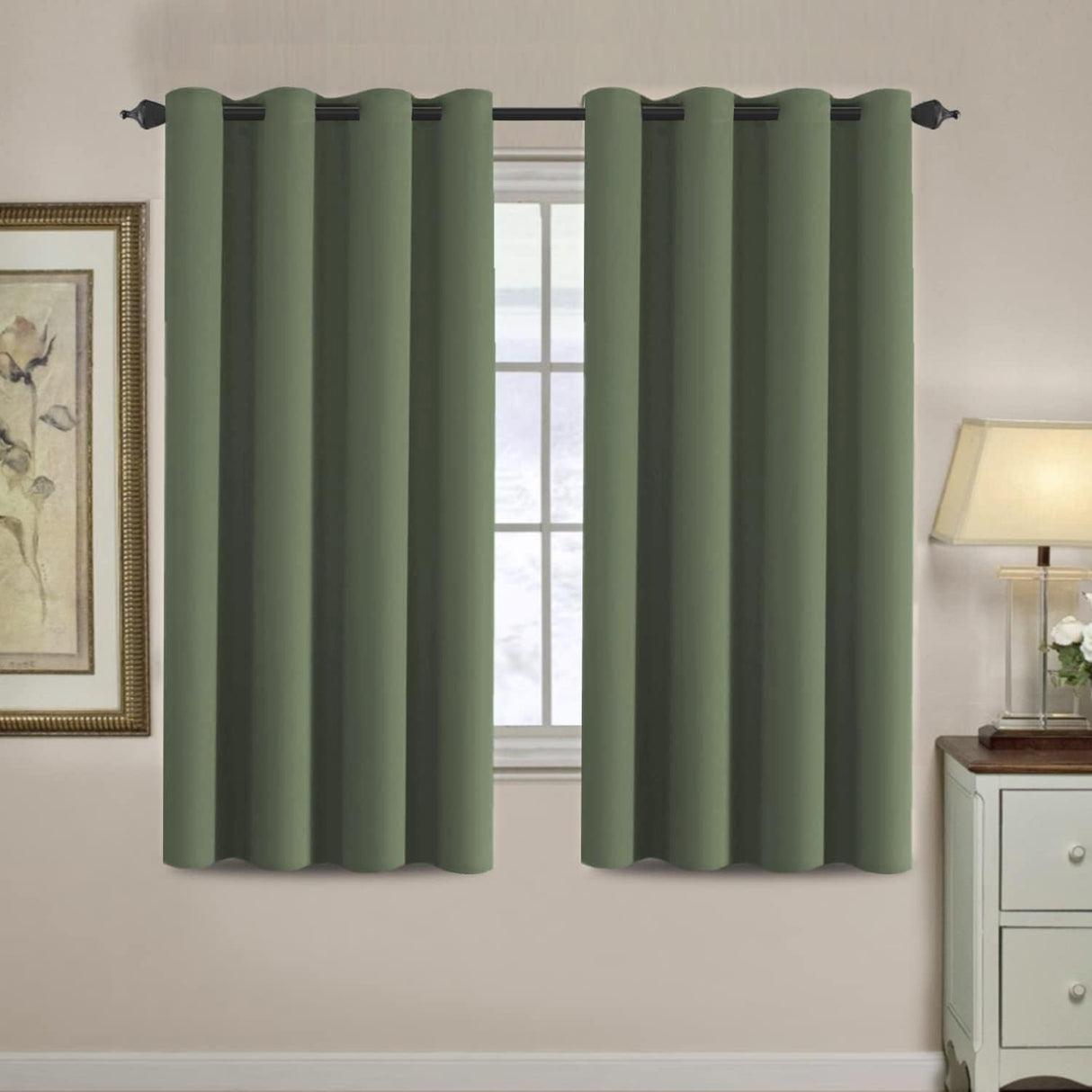 Light Blocking Thermal Insulated Curtain Grommet Top One Panel