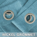 Natural Linen Blended Privacy Sheer Nickel Grommets Curtains