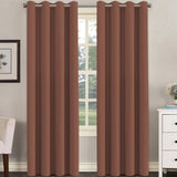 Blackout Curtains Thermal Insulated Grommet Top Solid Color Curtains