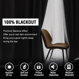 H.VERSAILTEX 100% Blackout Curtains for Bedroom with Black Liner Full Room Darkening Back Tab Rod Pocket 2 Panels
