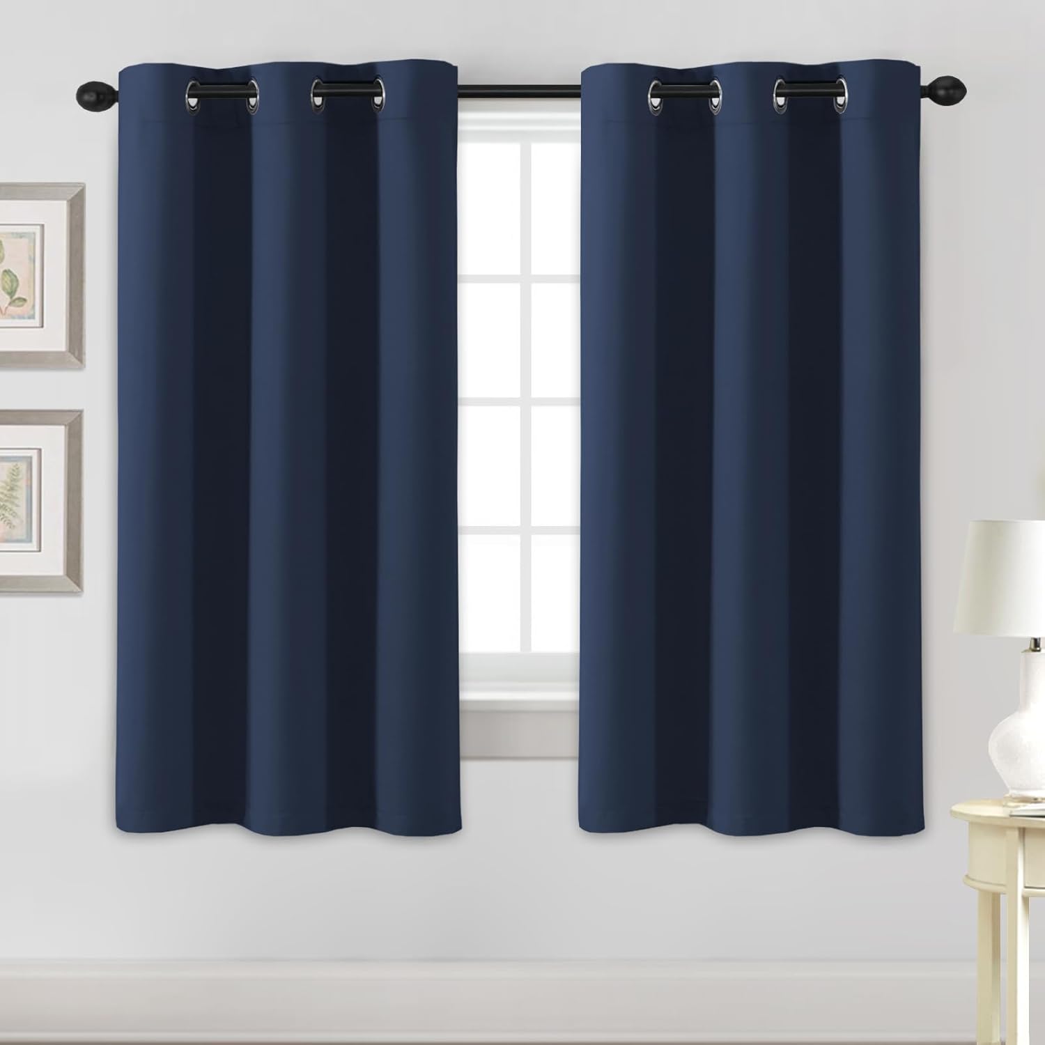 Blackout Curtains Thermal Insulated Grommet Top Solid Color Curtains