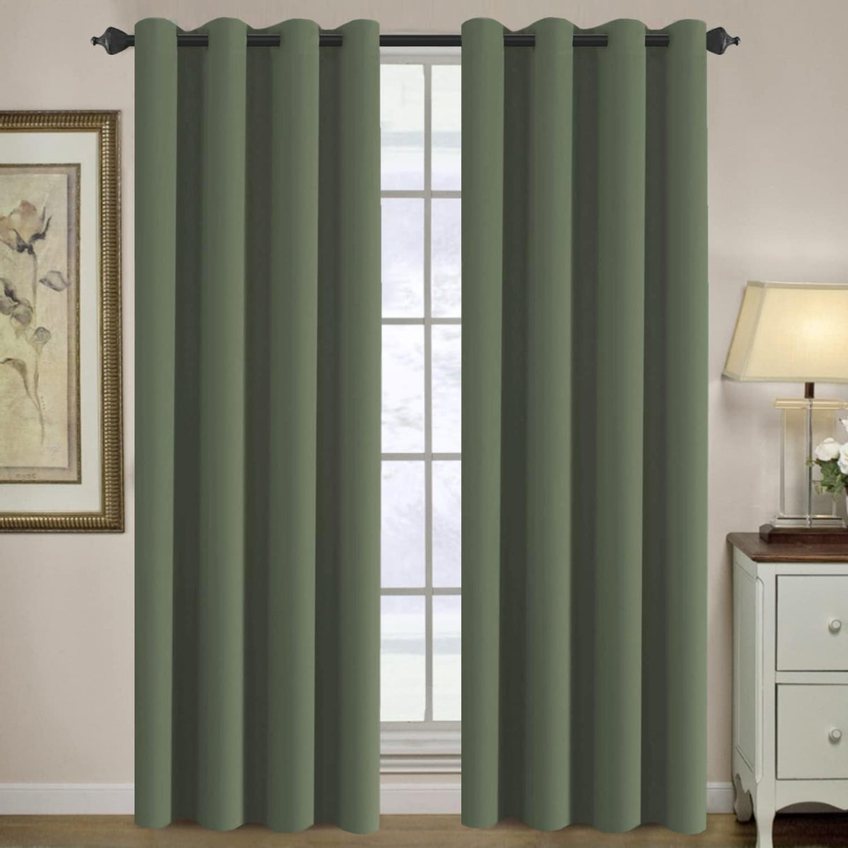 Light Blocking Thermal Insulated Curtain Grommet Top One Panel