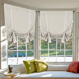 Valances Tie Up Curtains Roman Balloon Blind Rod Pocket Short Curtain