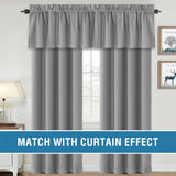 H.VERSAILTEX 100% Blackout Valances for Windows Kitchen Window Rod Pocket Privacy Decorative Curtains 2 Pack