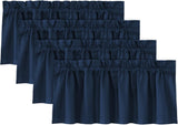 H.VERSAILTEX 100% Blackout Valances for Windows Kitchen Window Rod Pocket Privacy Decorative Curtains 2 Pack