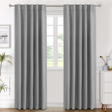 Blackout Thermal Insulated Back Tab/Rod Pocket Solid Color Curtains