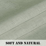 Linen Curtains Natural Linen Blended Tab Top Light Filtering Sheer Curtains