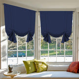 Valances Tie Up Curtains Roman Balloon Blind Rod Pocket Short Curtain