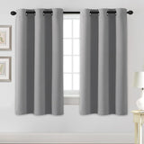 Blackout Curtains Thermal Insulated Grommet Top Solid Color Curtains