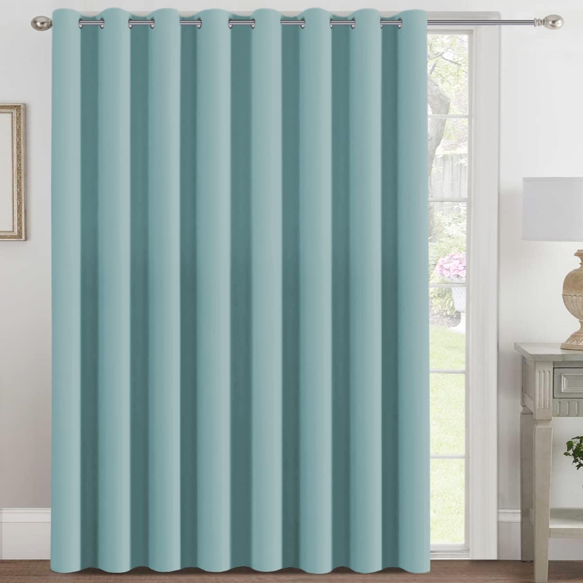 100% Blackout Thermal Insulated Grommet Solid Color Curtains