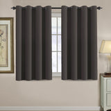 100% Blackout Thermal Insulated Grommet Solid Color Curtains