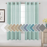 Natural Linen Semi Sheer Curtains Grommet Soft Privacy Drapes
