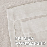 Natural Linen Blended Privacy Sheer Nickel Grommets Curtains