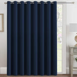 Blackout Thermal Insulated Extra Long Grommet Top Solid Color Curtains, One Panel